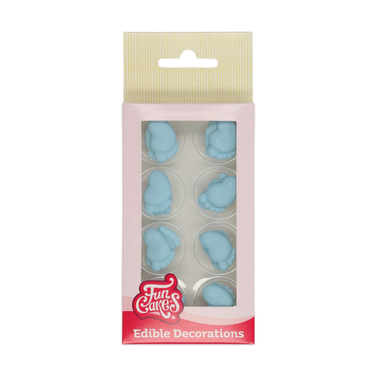 FunCakes spiselig kakepynt -Lyseblå babyføtter- 16 stk