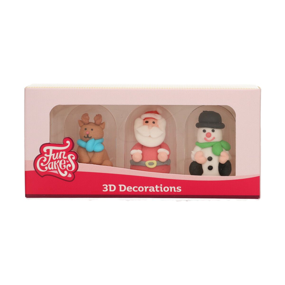 FunCakes spiselig kakepynt -Jul- 3D, pk/3 1