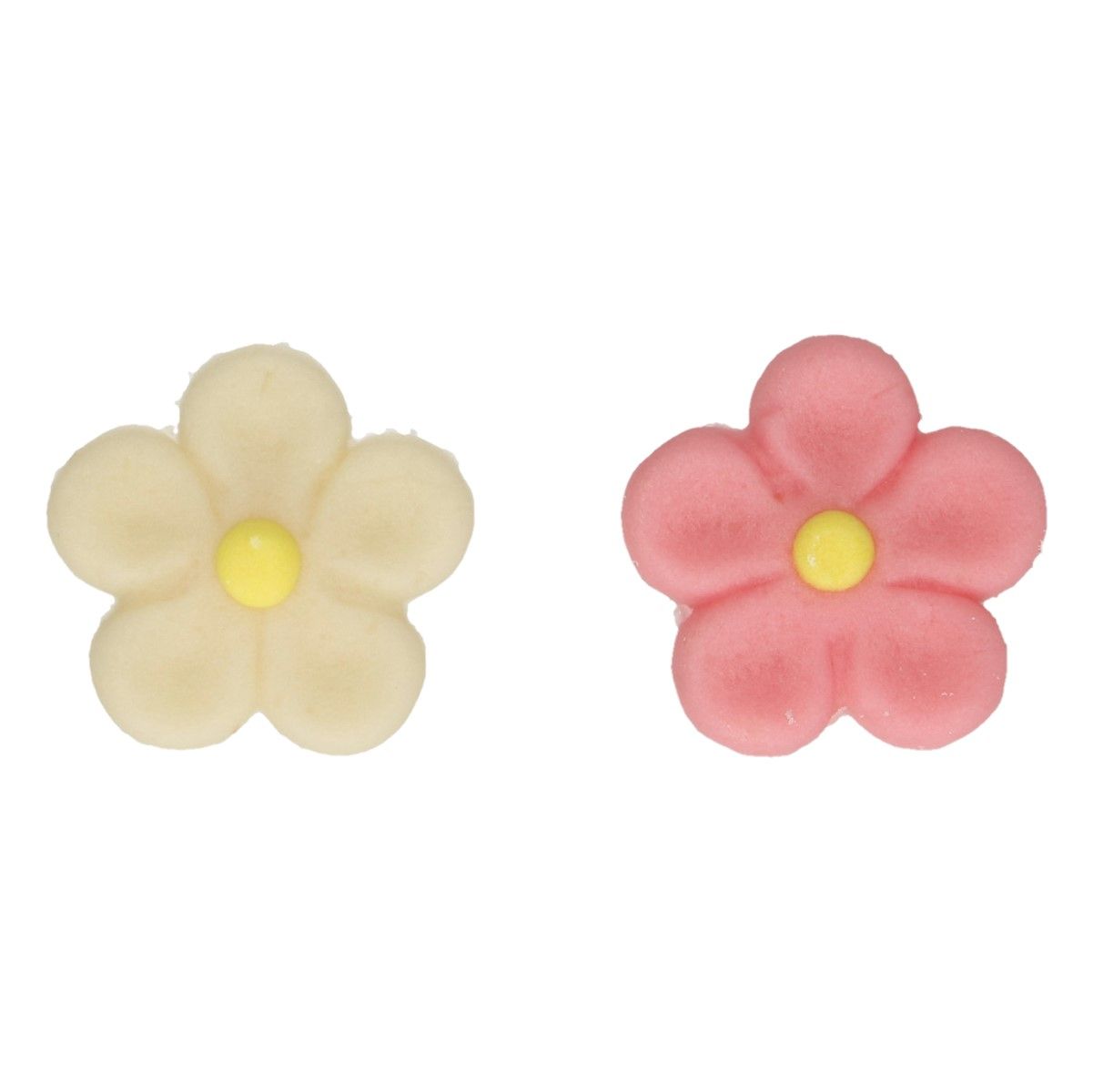 FunCakes Spiselig pynt Marsipan Hvite/Rosa blomster pk/12