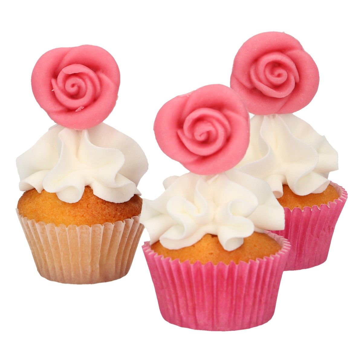 FunCakes spiselig kakepynt, Rosa marsipanroser, pk/6