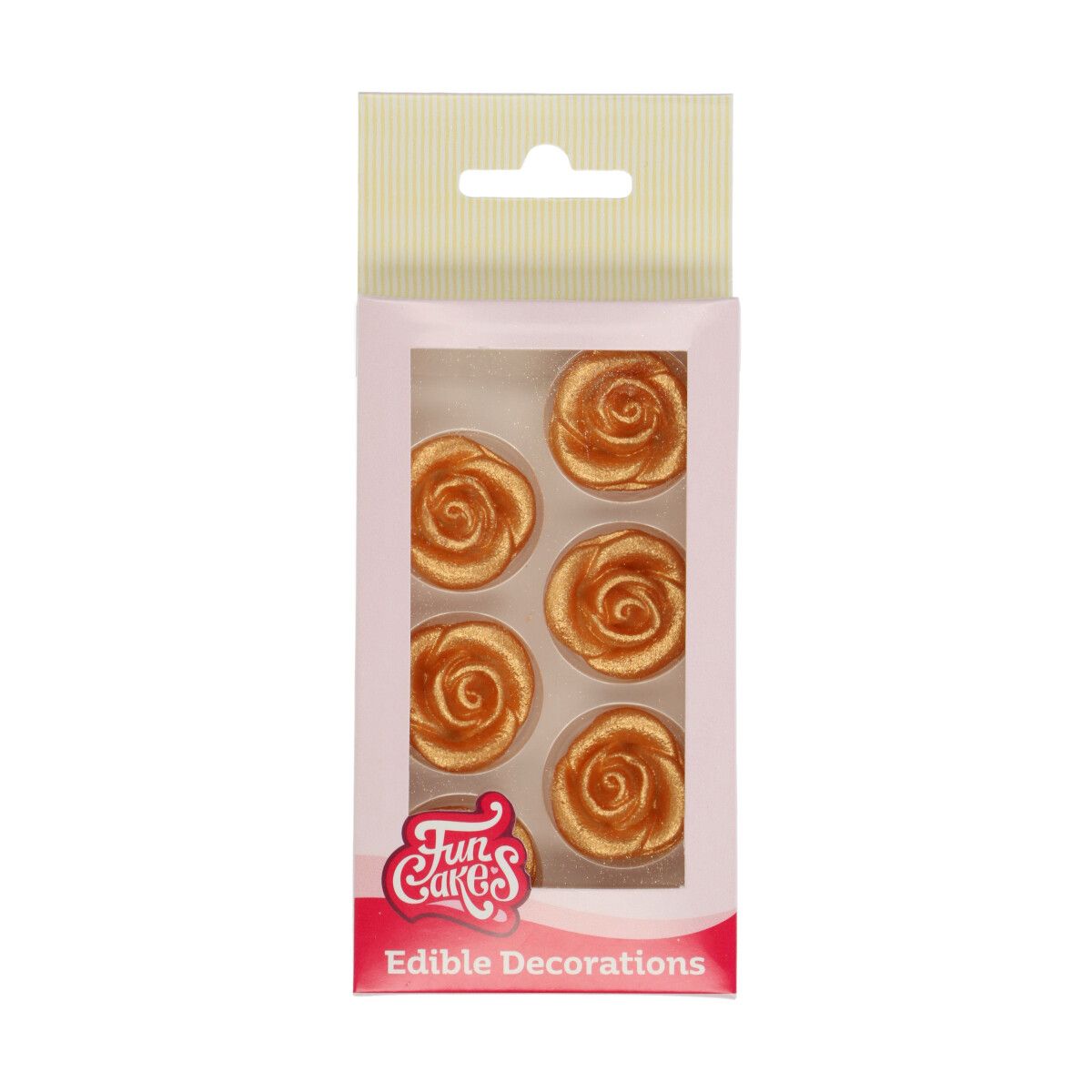 FunCakes Spiselige marsipanroser Gull