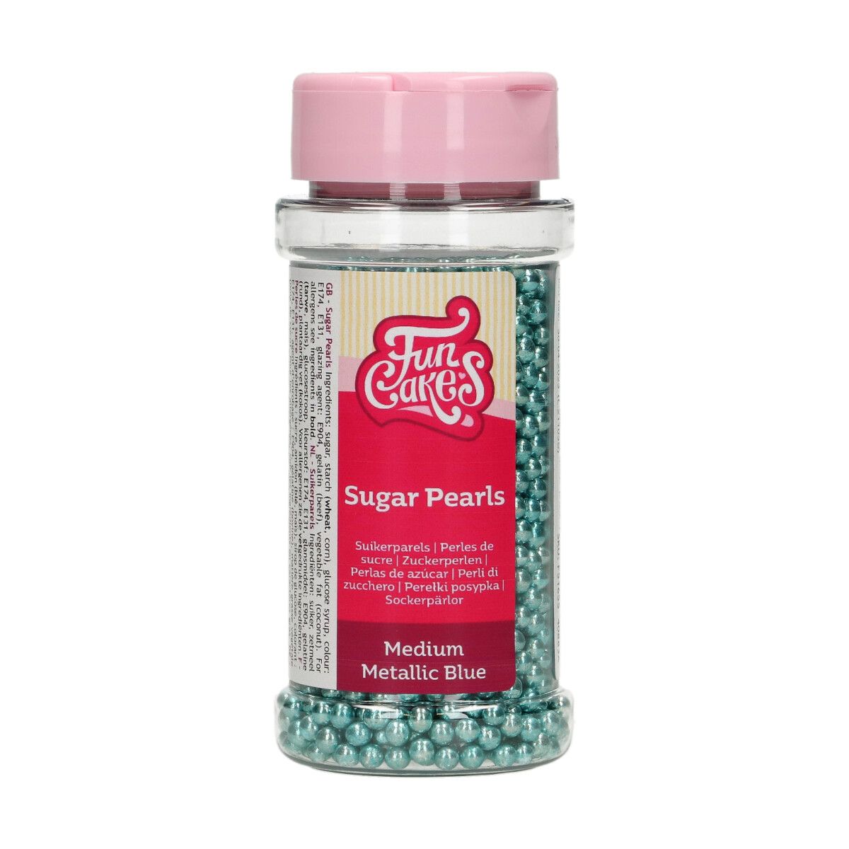 Kakestrø Sukkerperler Glinsende Blå 80g