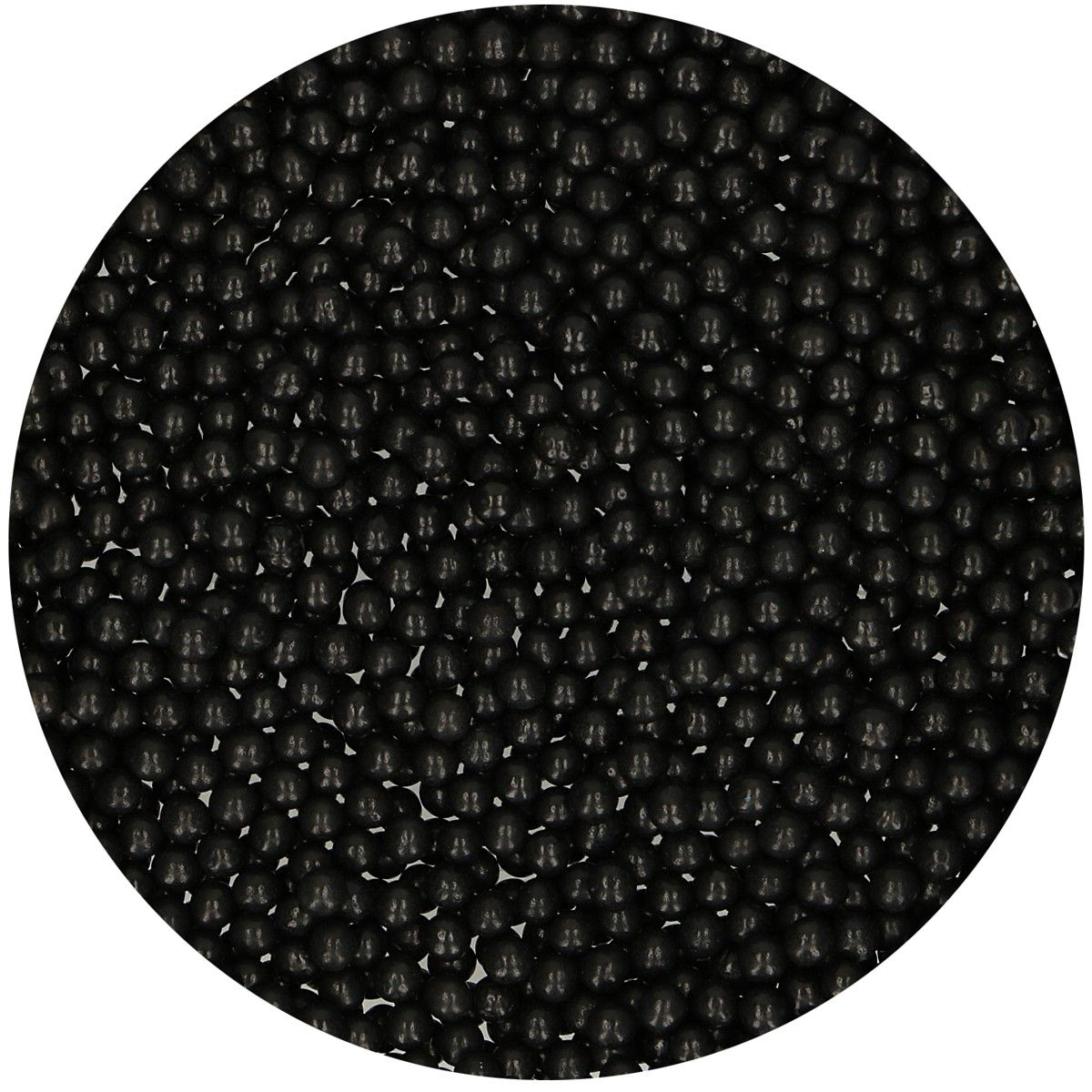 Kakestrø sukkerperler glinsende Svart, 4mm