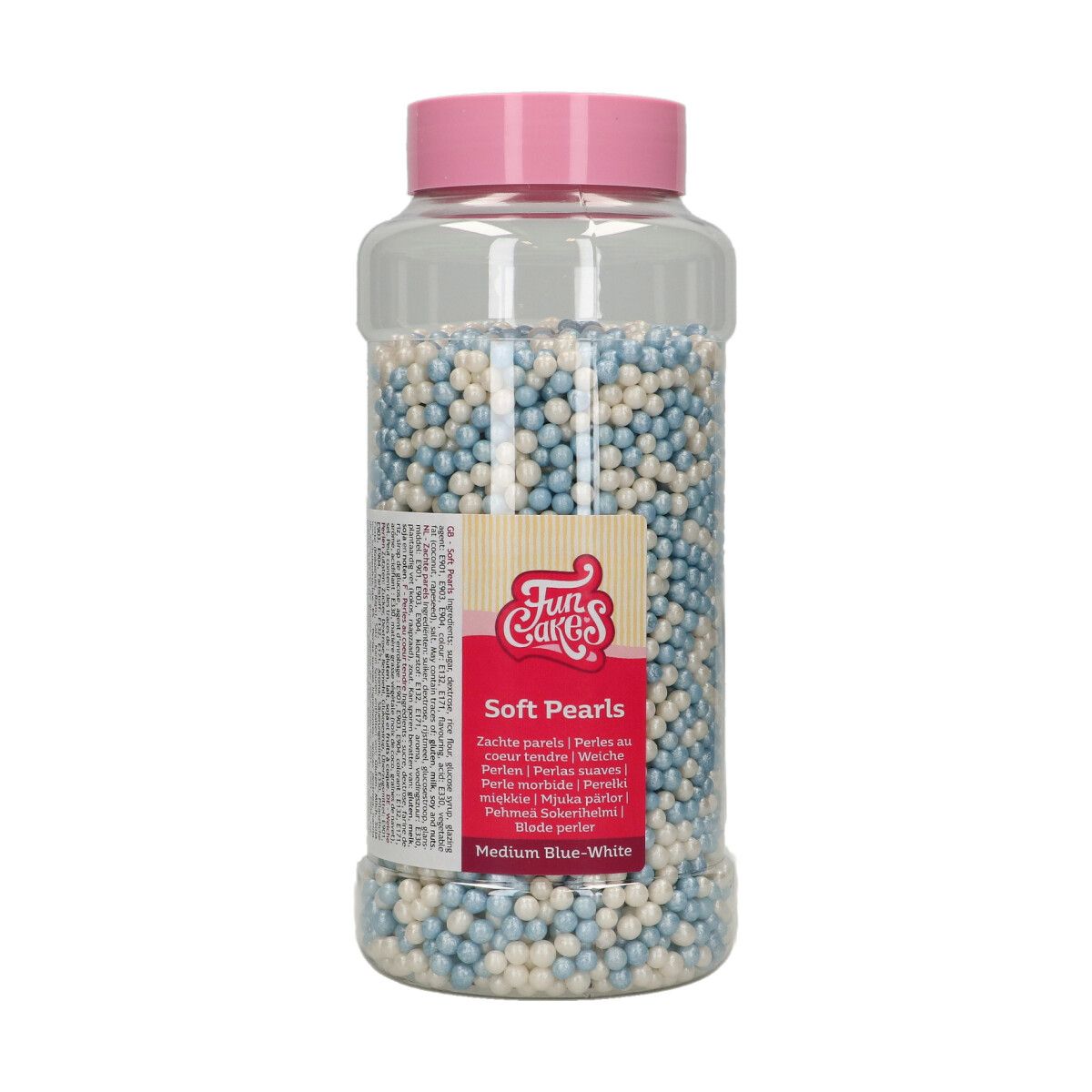 FunCakes Myke perler - Blå/hvit 500g