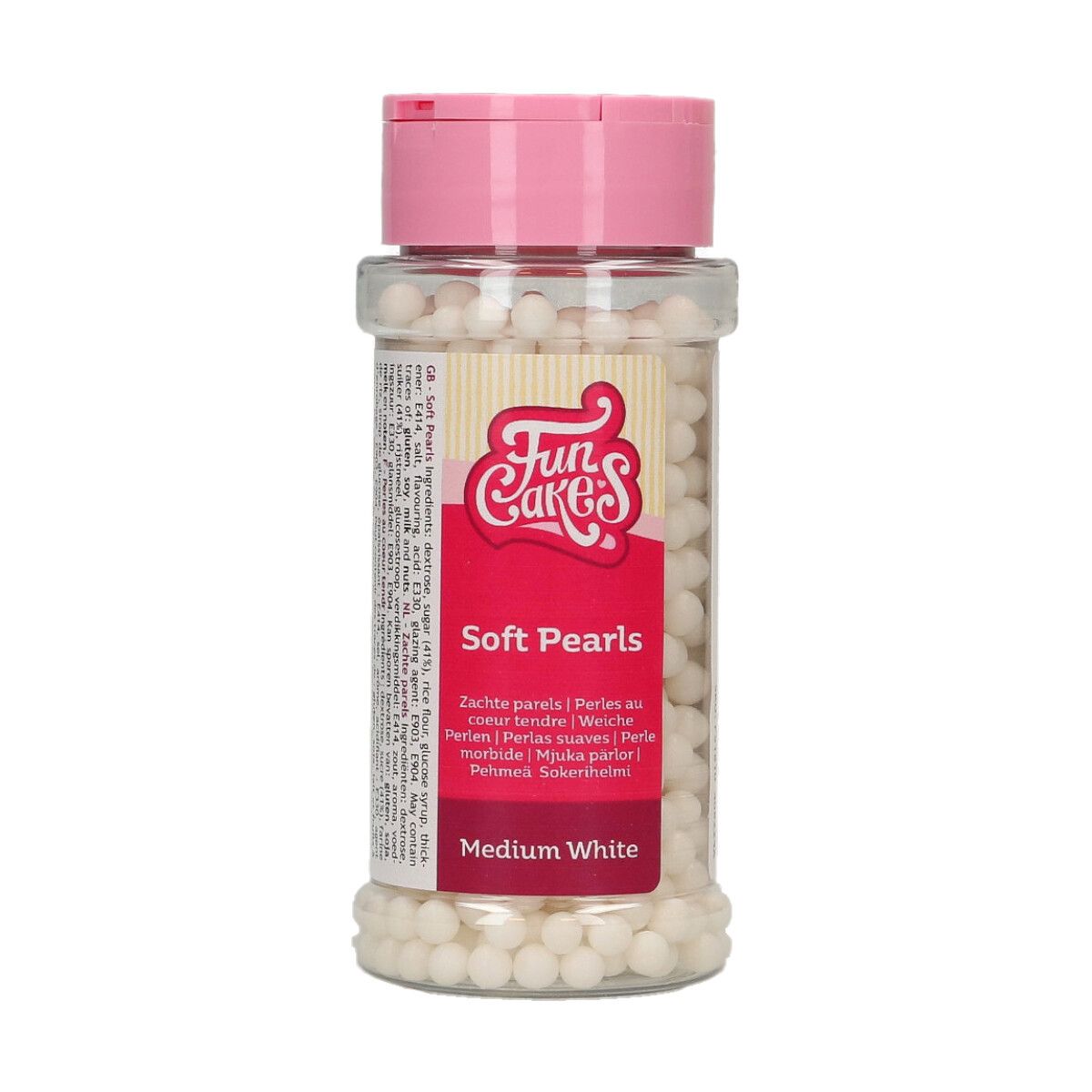 Kakestrø Sukkerperler Hvit - Medium, 60g