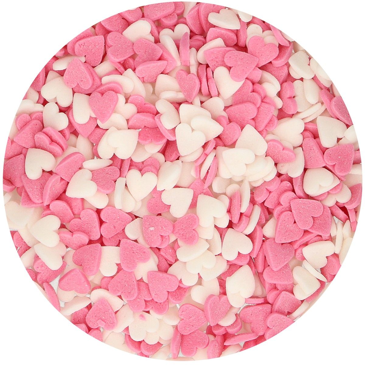 FunCakes Kakestrø Hjerter Rosa/Hvit 60g