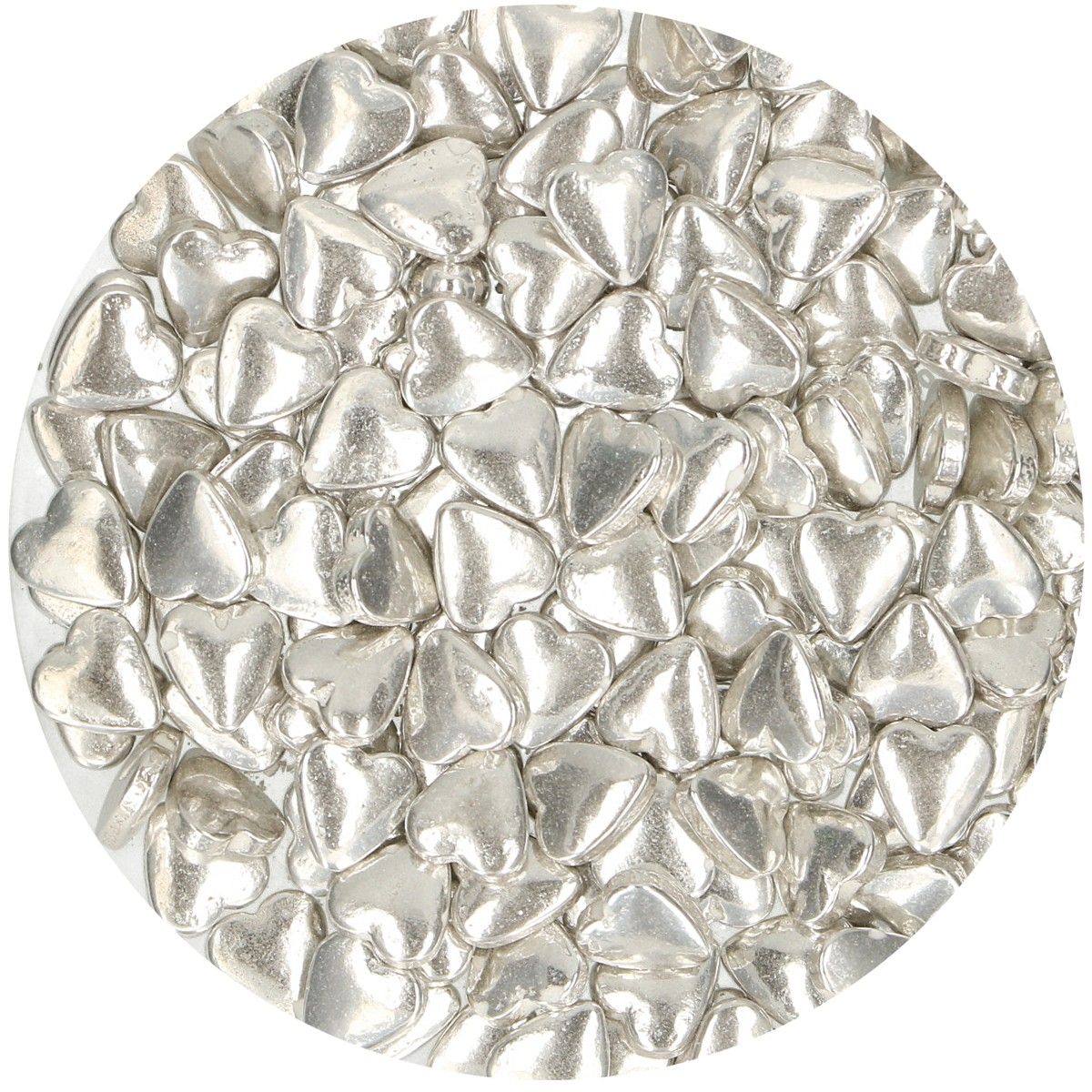 FunCakes Kakestrø Sølv hjerter 80g