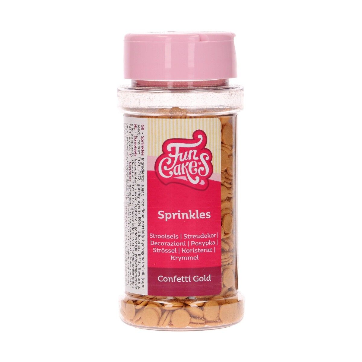 FunCakes Kakestrø Konfetti Gull 60g