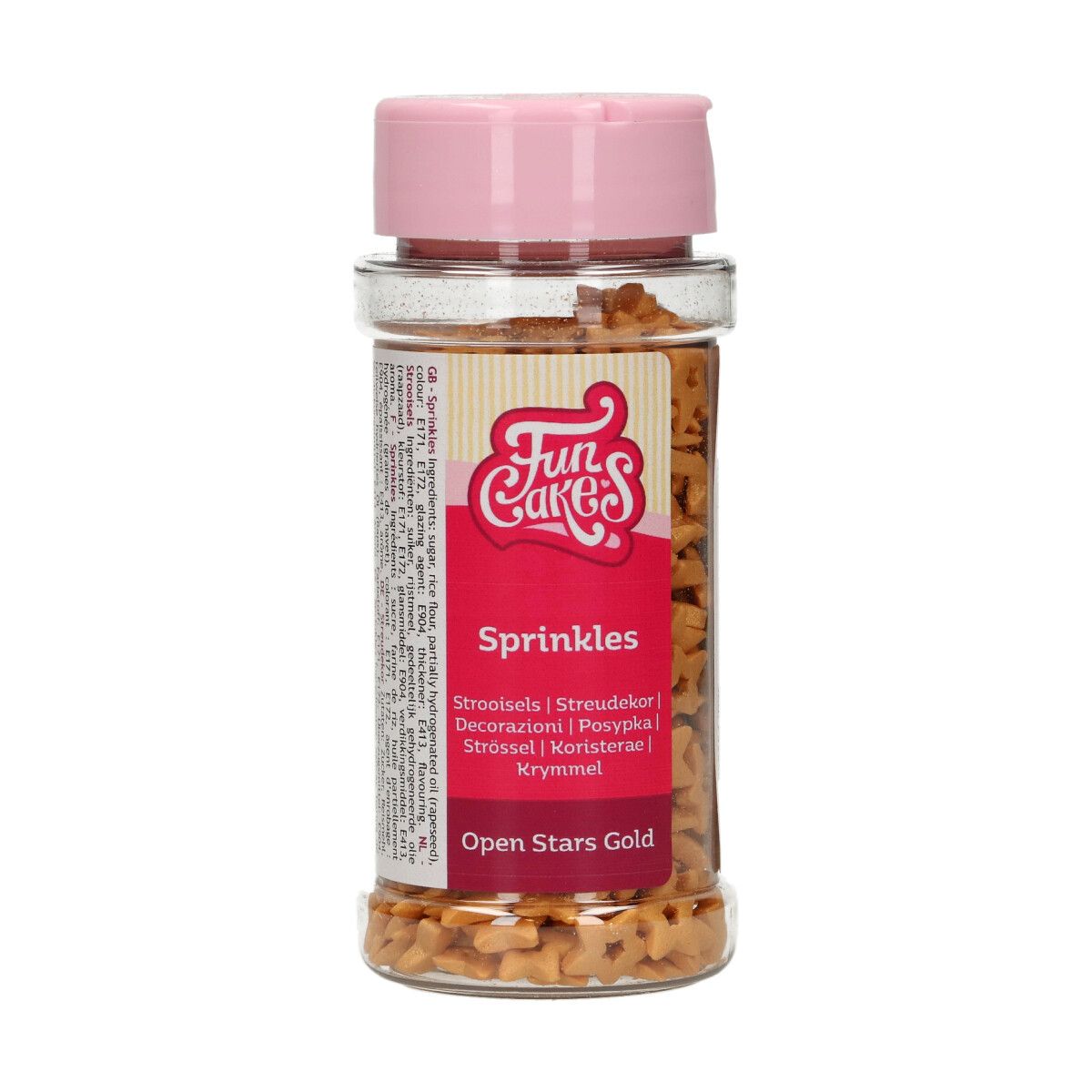 FunCakes kakestrø -Åpne stjerner Gull- 50g