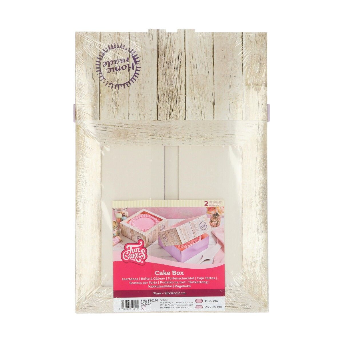 FunCakes Kakeeske -Pure- 26x26x12cm, 2 stk