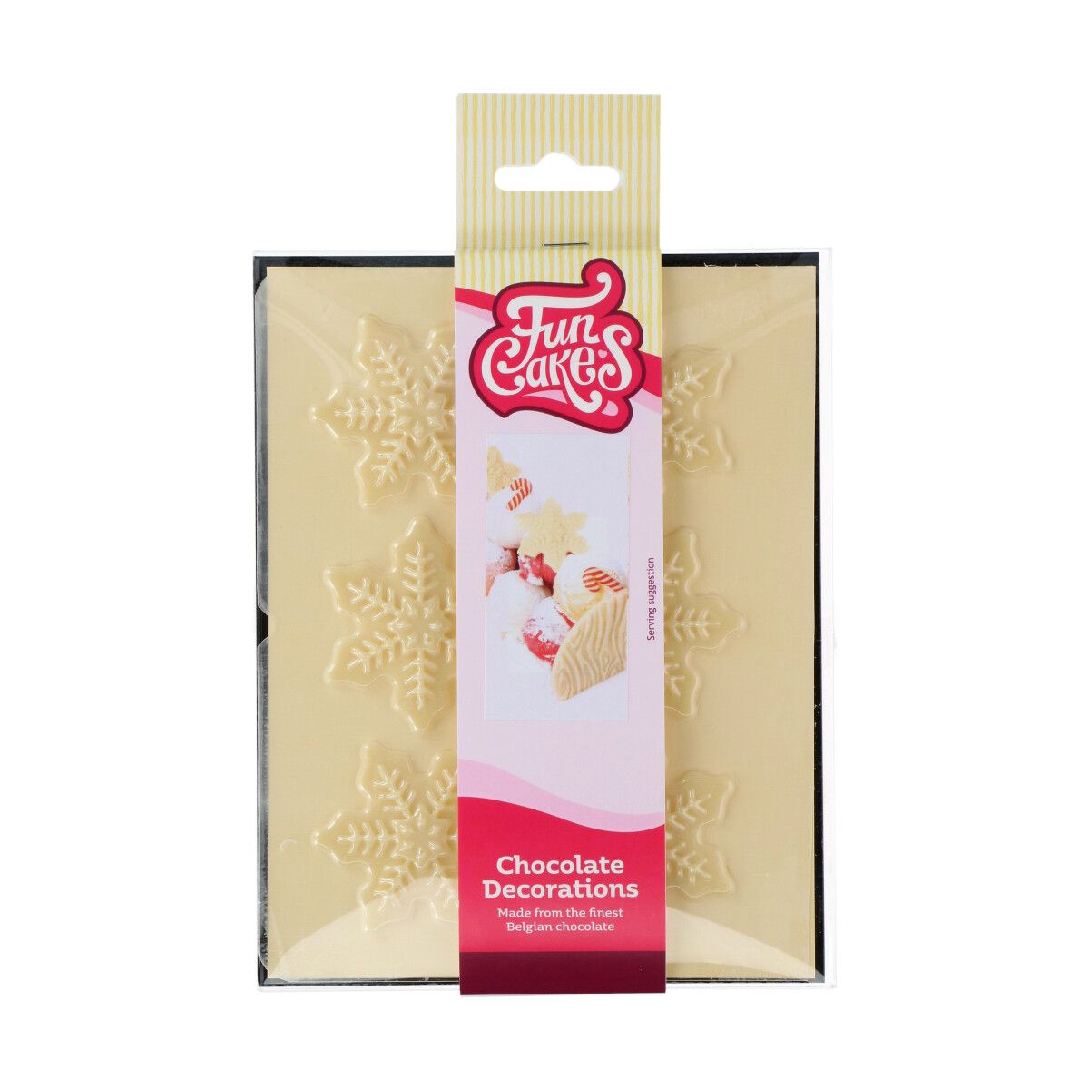 FunCakes Sjokolade Dekorasjoner -Snøflak- pk/6