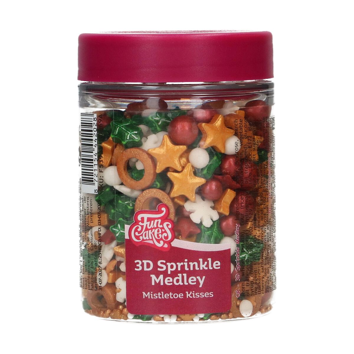FunCakes 3D Kakestrø -Mistletoe Kisses- 70g