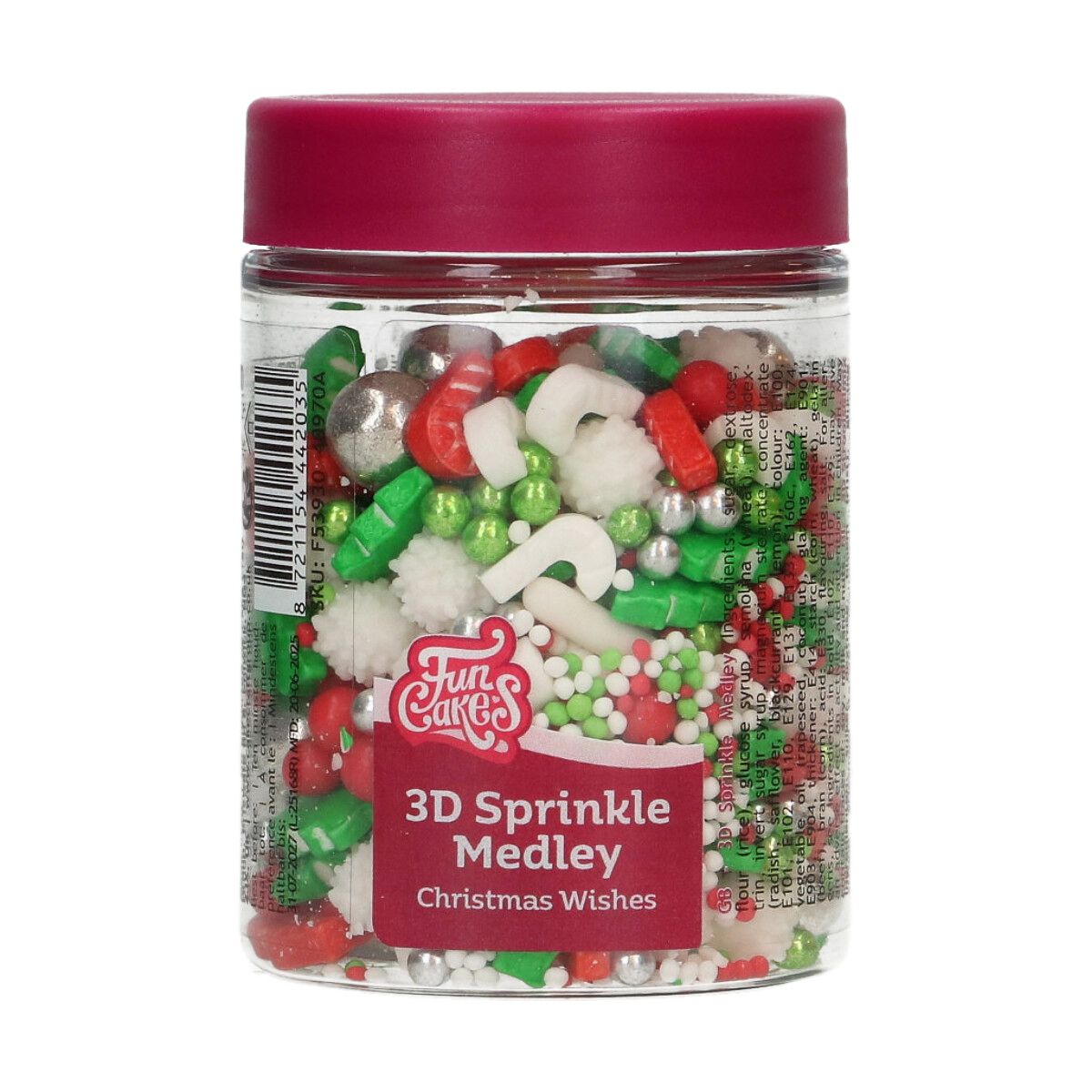 FunCakes 3D Kakestrø -Christmas Wishes- 70g