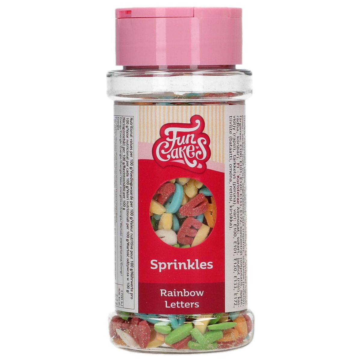 FunCakes kakestrø -Rainbow Letters- 50g