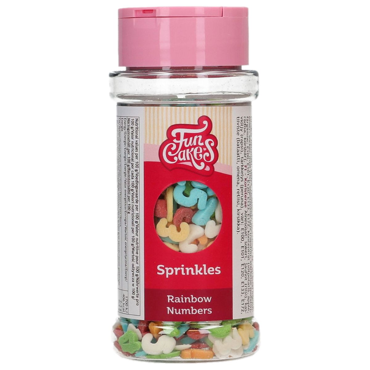 FunCakes kakestrø -Rainbow Numbers- 50g