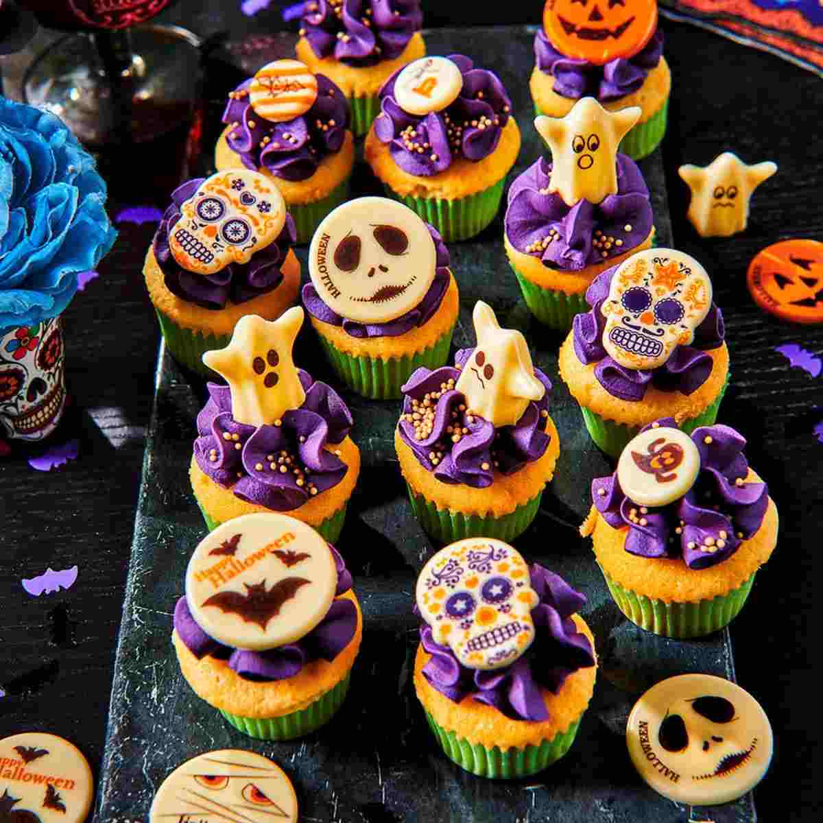 FunCakes Sjokolade Dekorasjoner Halloween Ø3,8cm pk/12 (B.F. 30.06.2026)