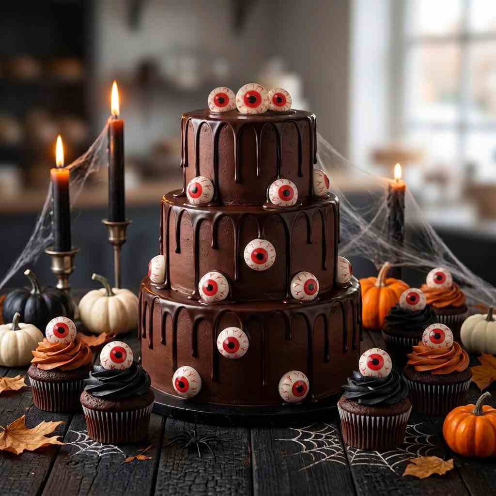 FunCakes Spiselig kakepynt Halloween -Blodige øyne- pk/25