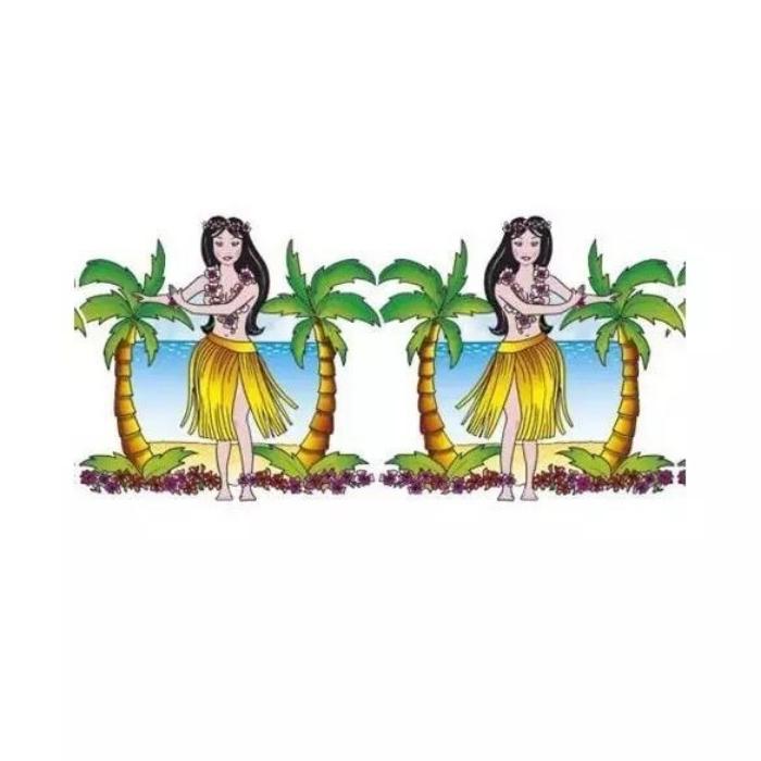 Girlander i papp med hawaii tema