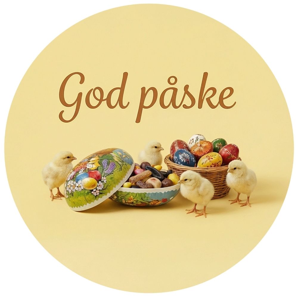 Kakebilde God påske, 20cm