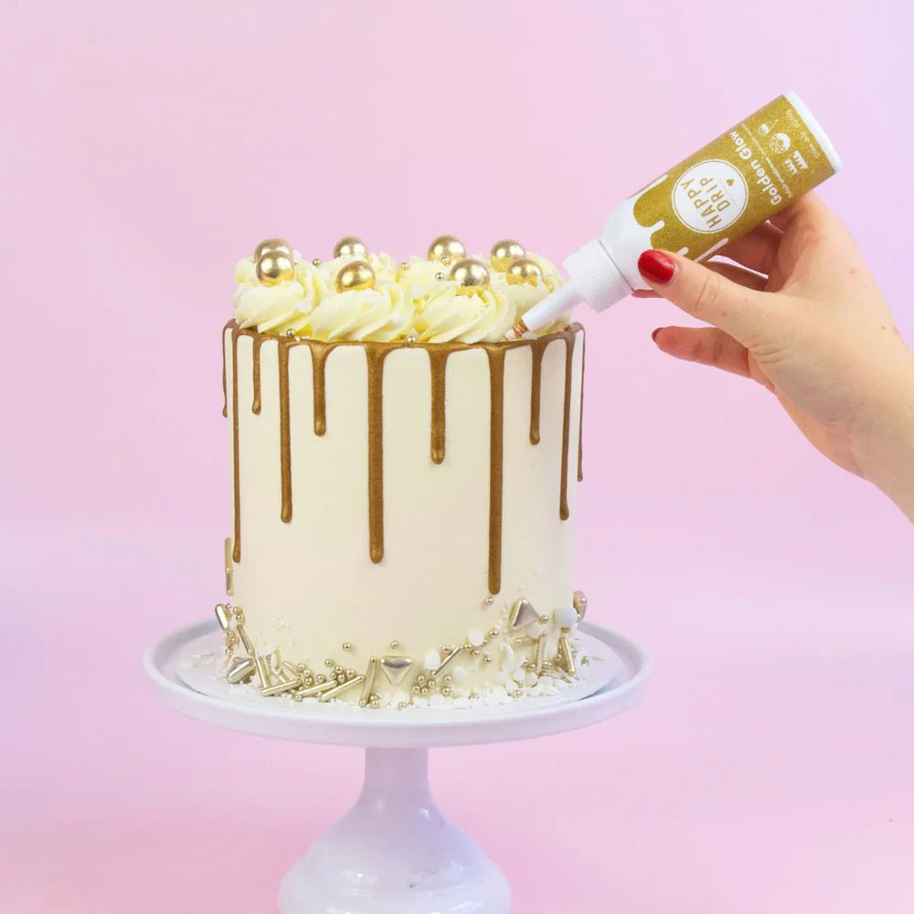 Happy Drip Sjokoladedrip -Glitrende gull- 100g