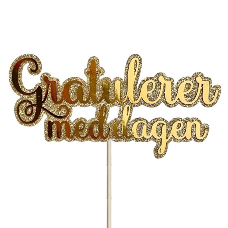 Kaketopp bursdag gratulerer med dagen gull