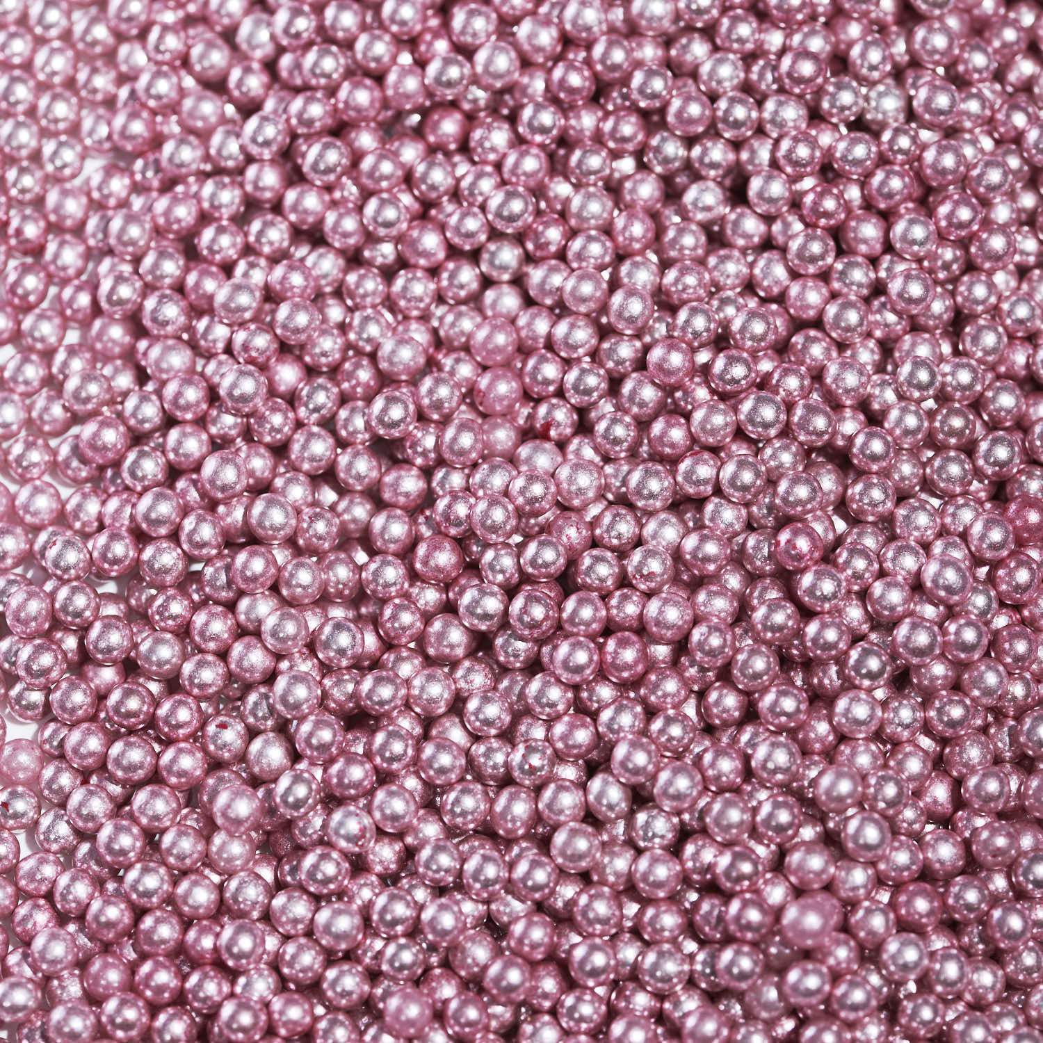 Happy Sprinkles Sukkerperler Metallic Rosa