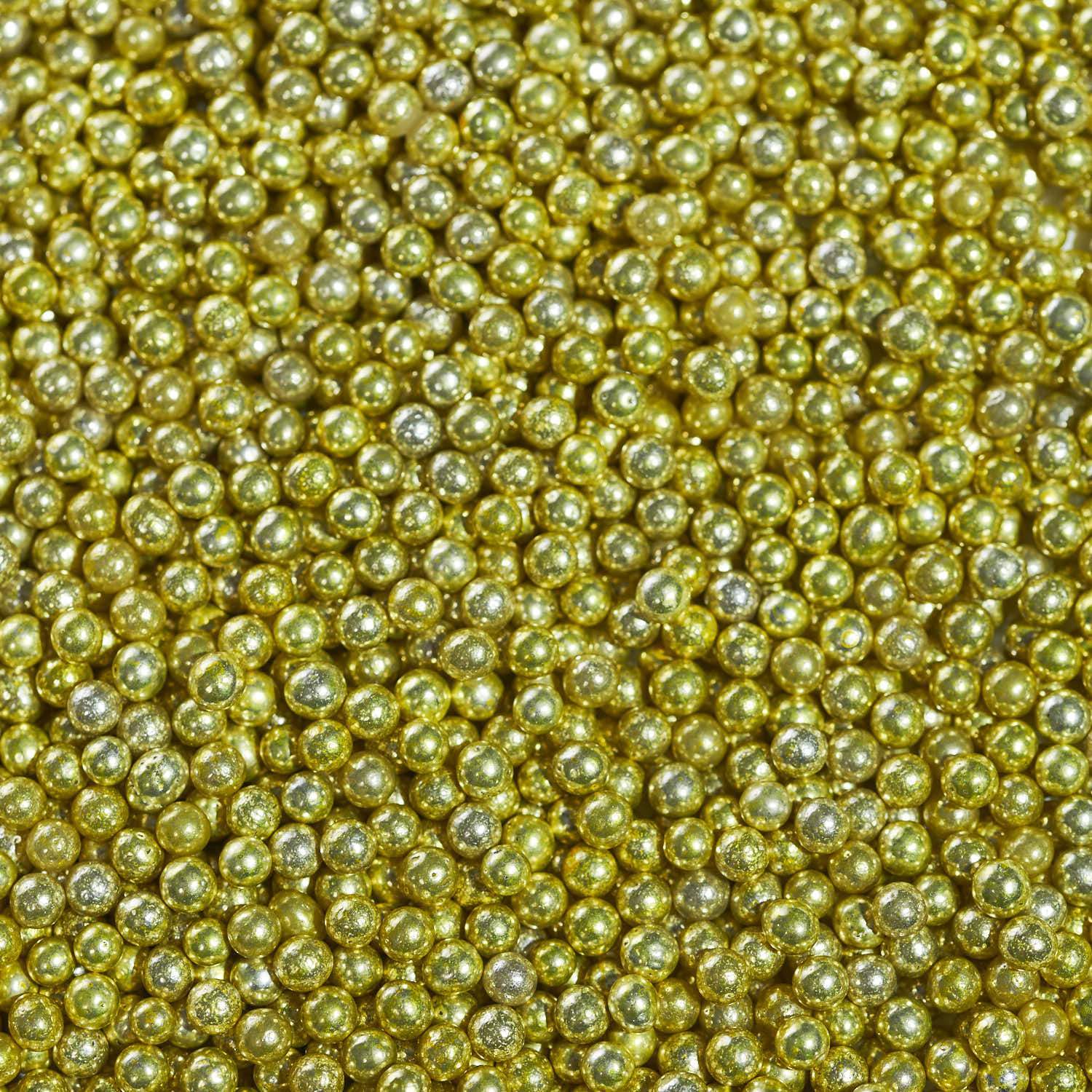 Happy Sprinkles Sukkerperler Metallic Gull