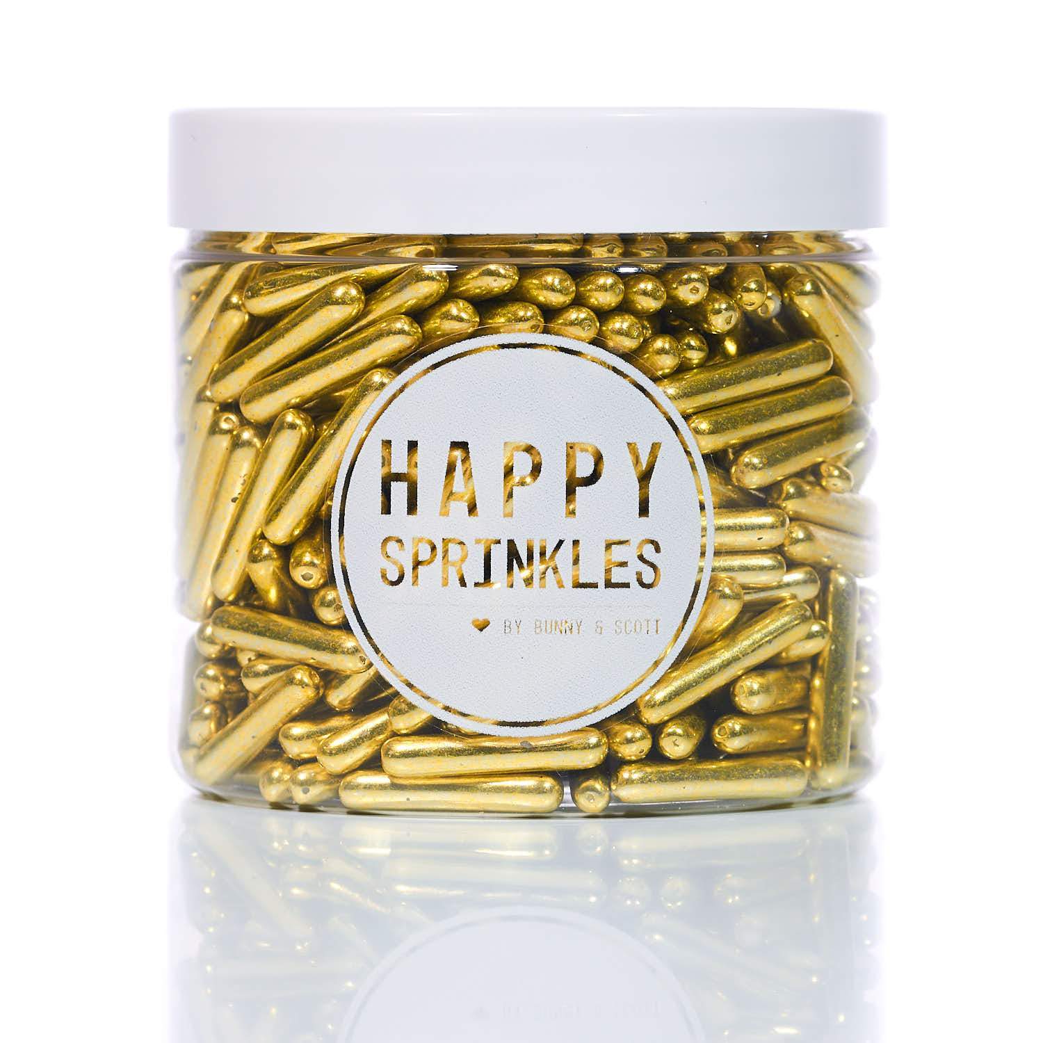 Happy Sprinkles Sukkerstenger -Gull- 90g