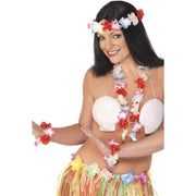 Hawaii flerfarget blomsterkrans blomsterhalsånd og blomsterarmbånd
