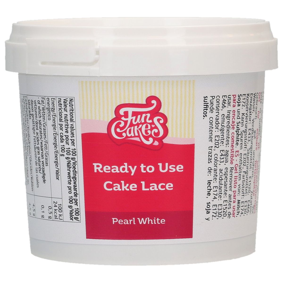 Hvit Cake Lace mix, ferdig til bruk, -Perlehvit- 200g