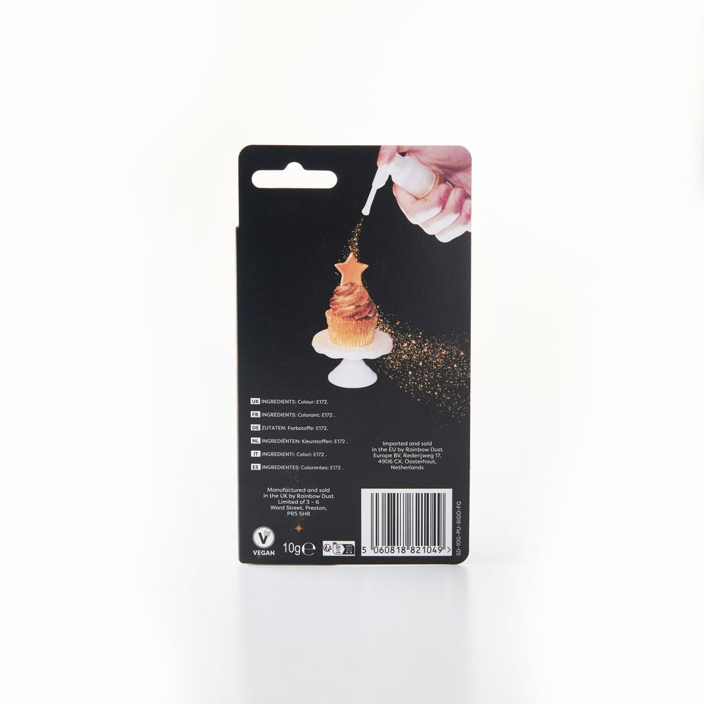 Rainbow Dust Pumpe-spray med spiselig gullglitter, Signature Gold, 10g
