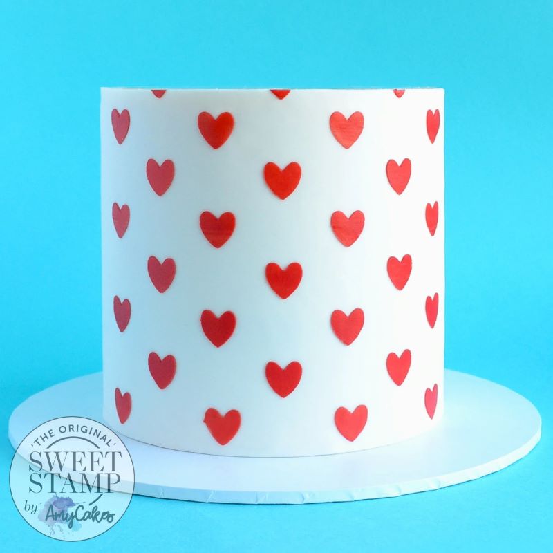 Sweet stamp stensil store hjerte