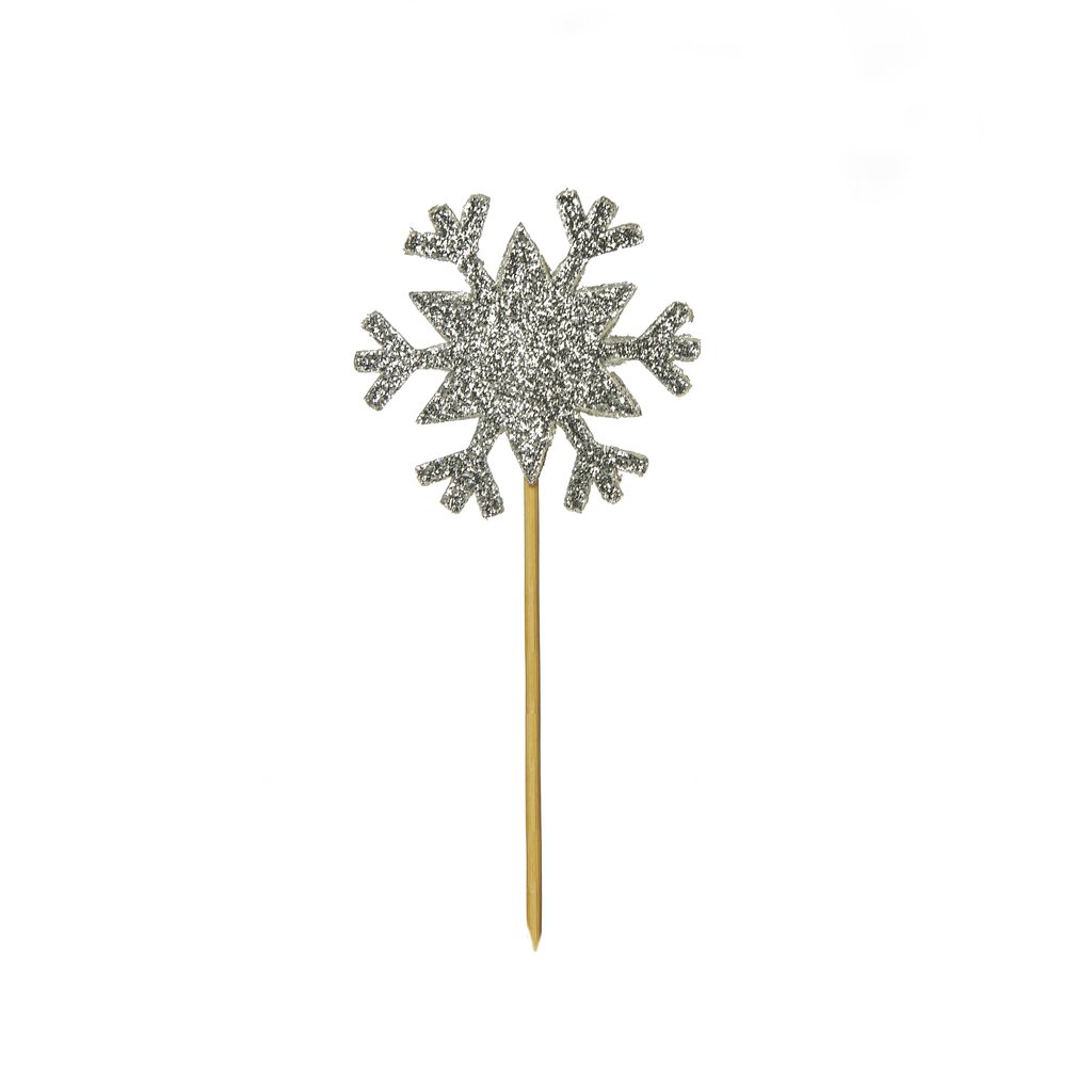 Cupcaketoppers Jul Snøkrystaller