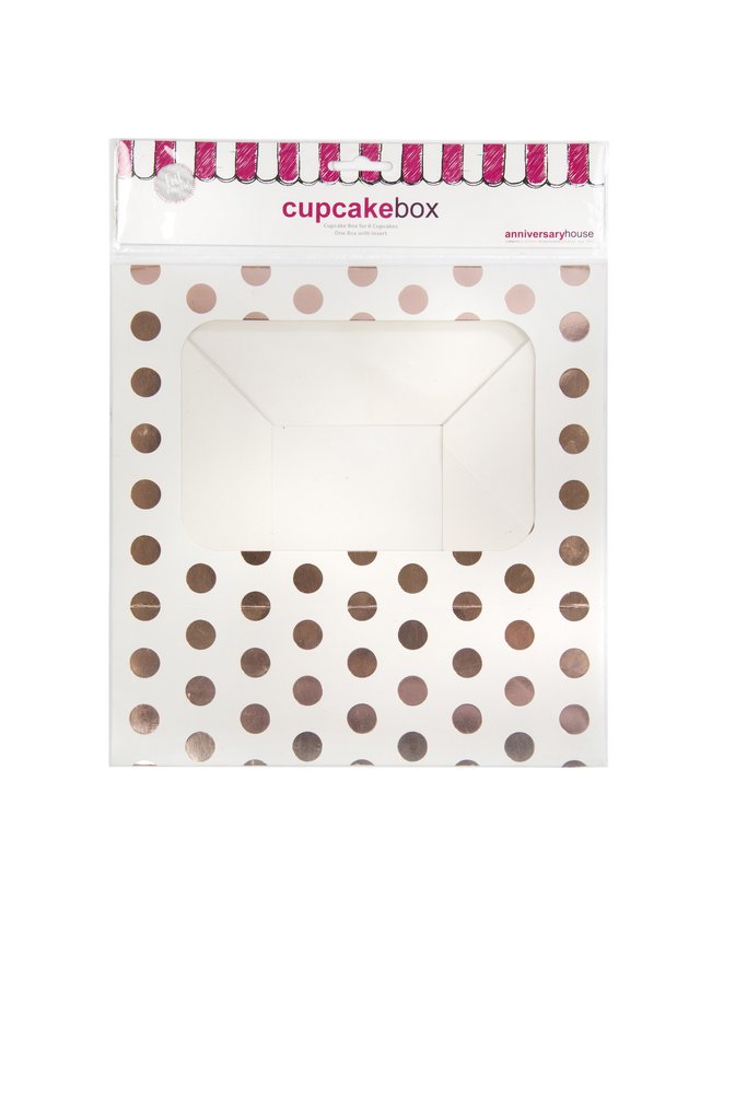 Cupcake Boks Polkadotter 6 -Rosegull- pk/1