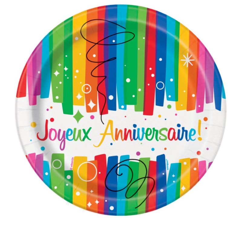 Joyeux Anniversaire papptallerken