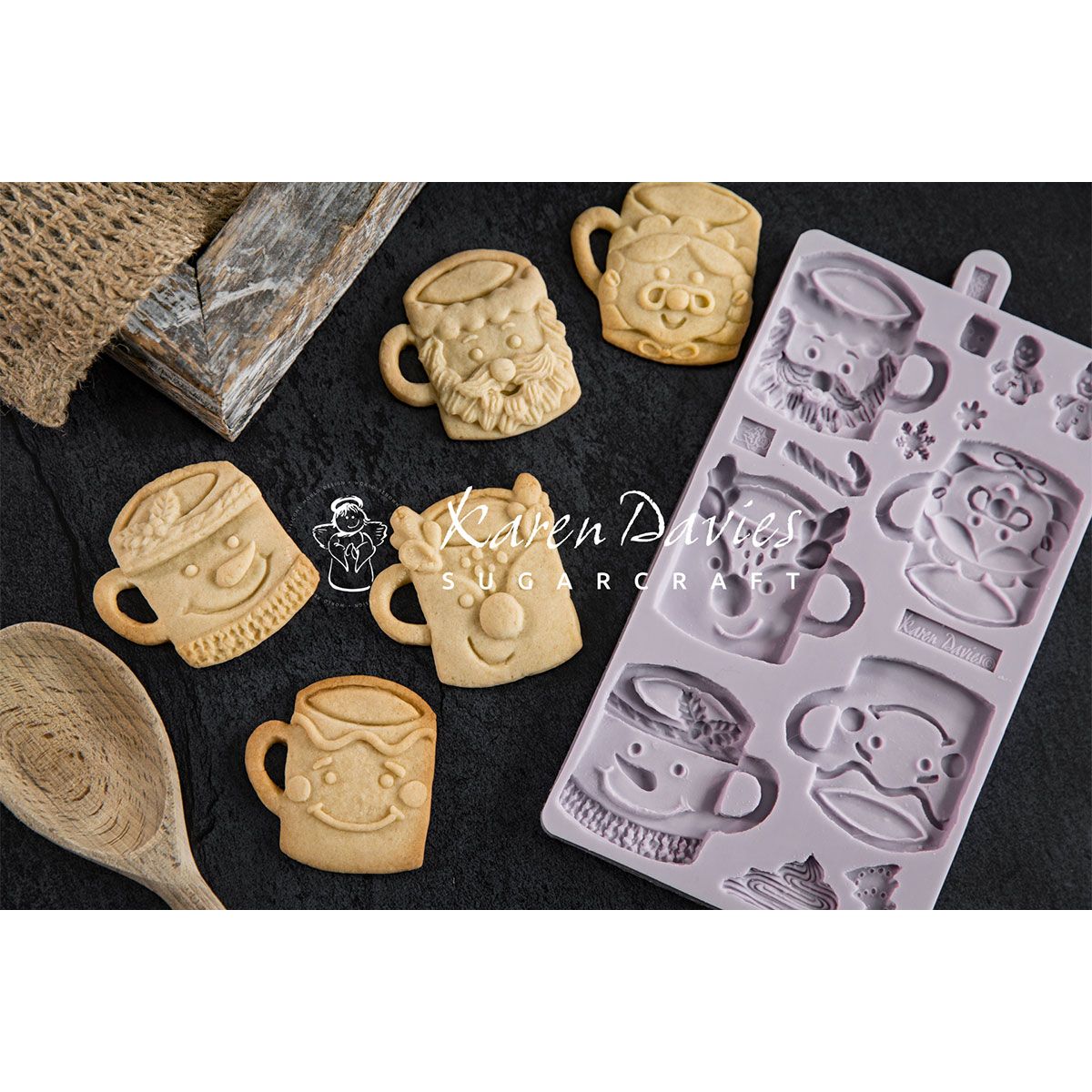 Karen Davies silikonfom Festive Mugs