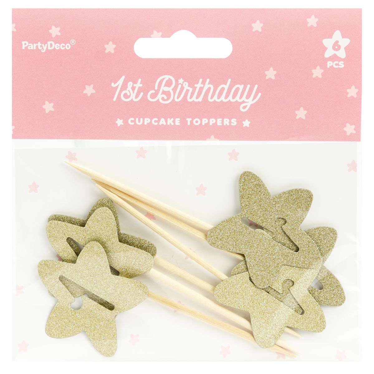 PartyDeco Cupcaketoppere, 1-årsdag