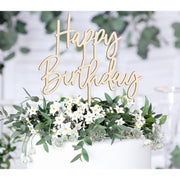 Kaketopp i tre Happy Birthday