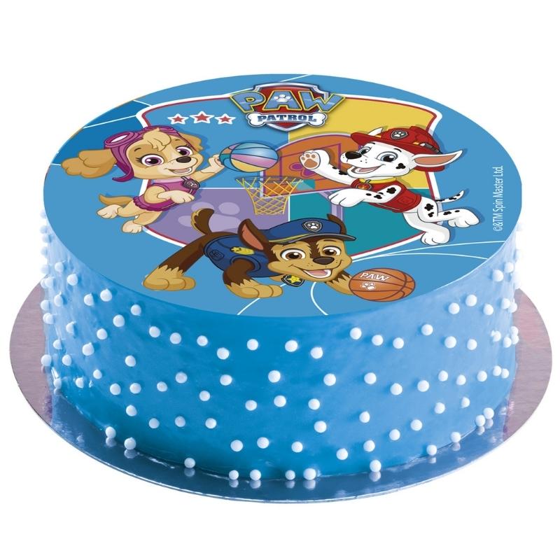Kakebilde uten sukker -Paw Patrol- Blå, 15,5 cm