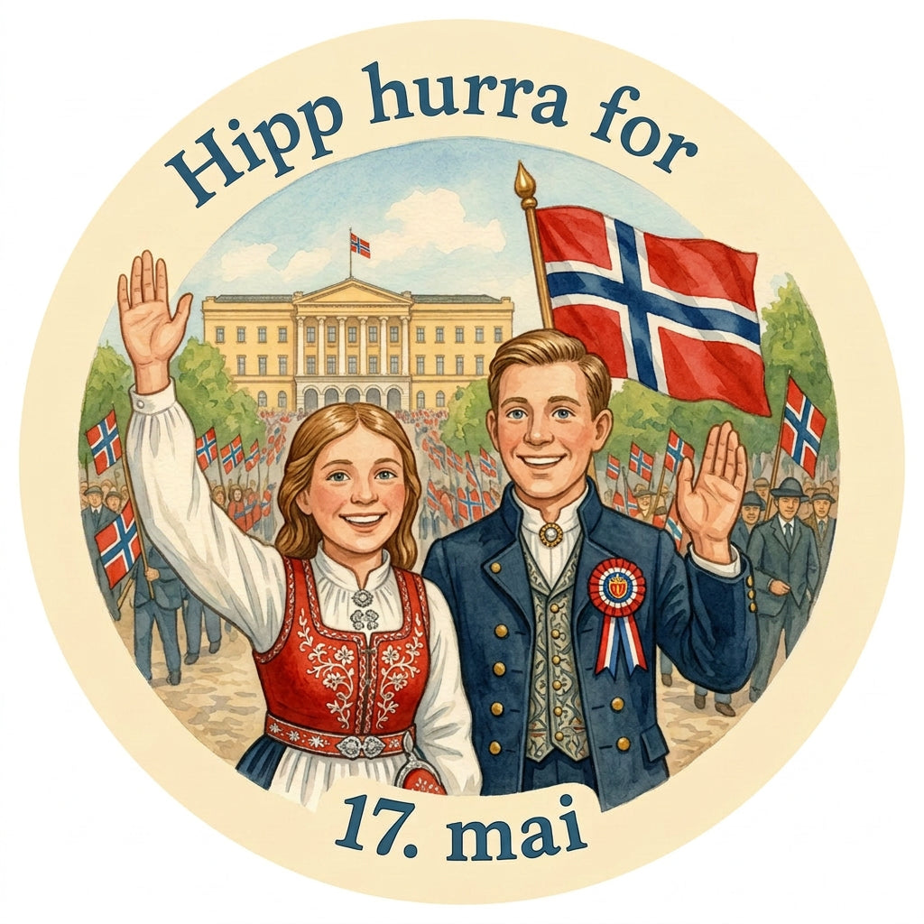 Kakebilde -17.mai i Oslo- Rund 20cm