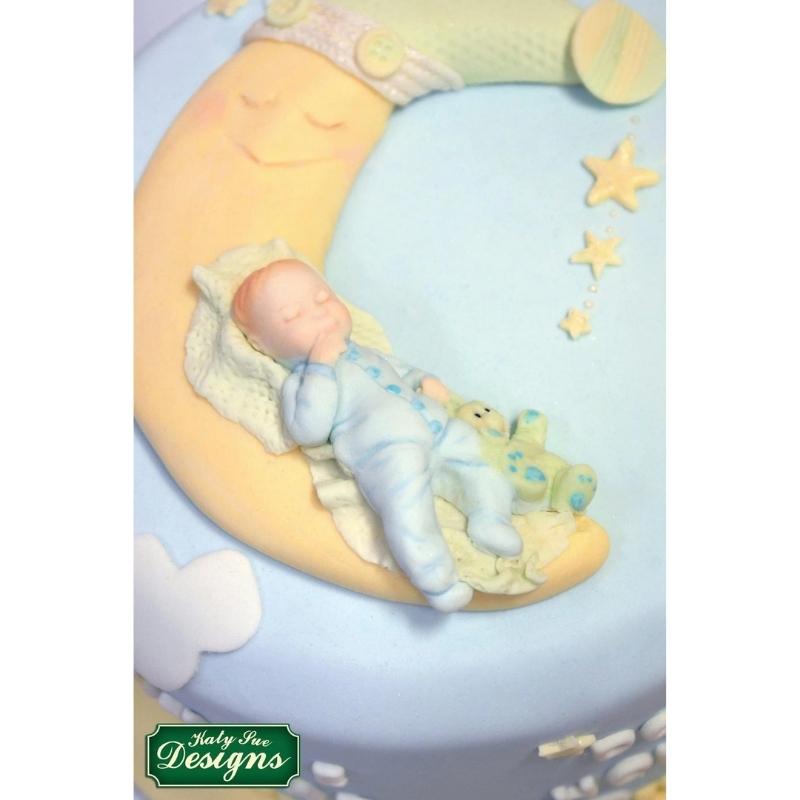 Katy SUe silikonform babygutt med tøybamse