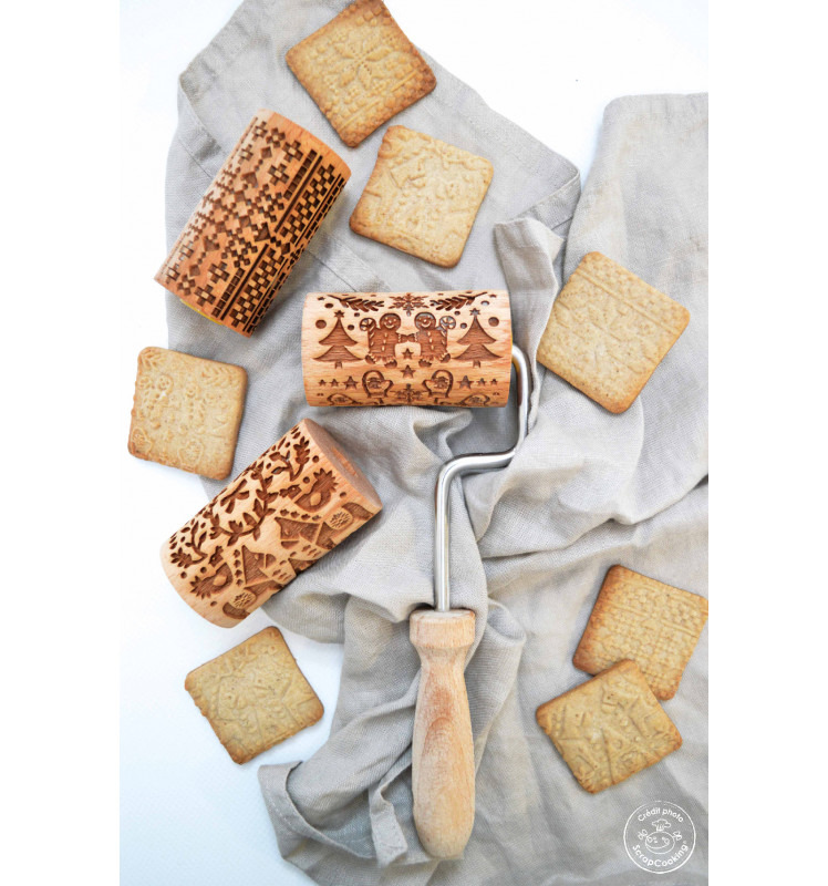 Kjeks embosset med en bakerulle