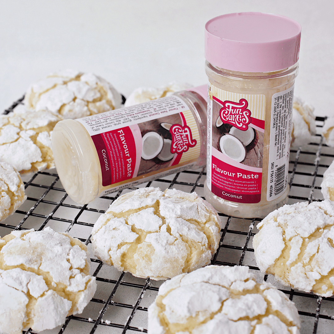 Kokos crinkle cookies