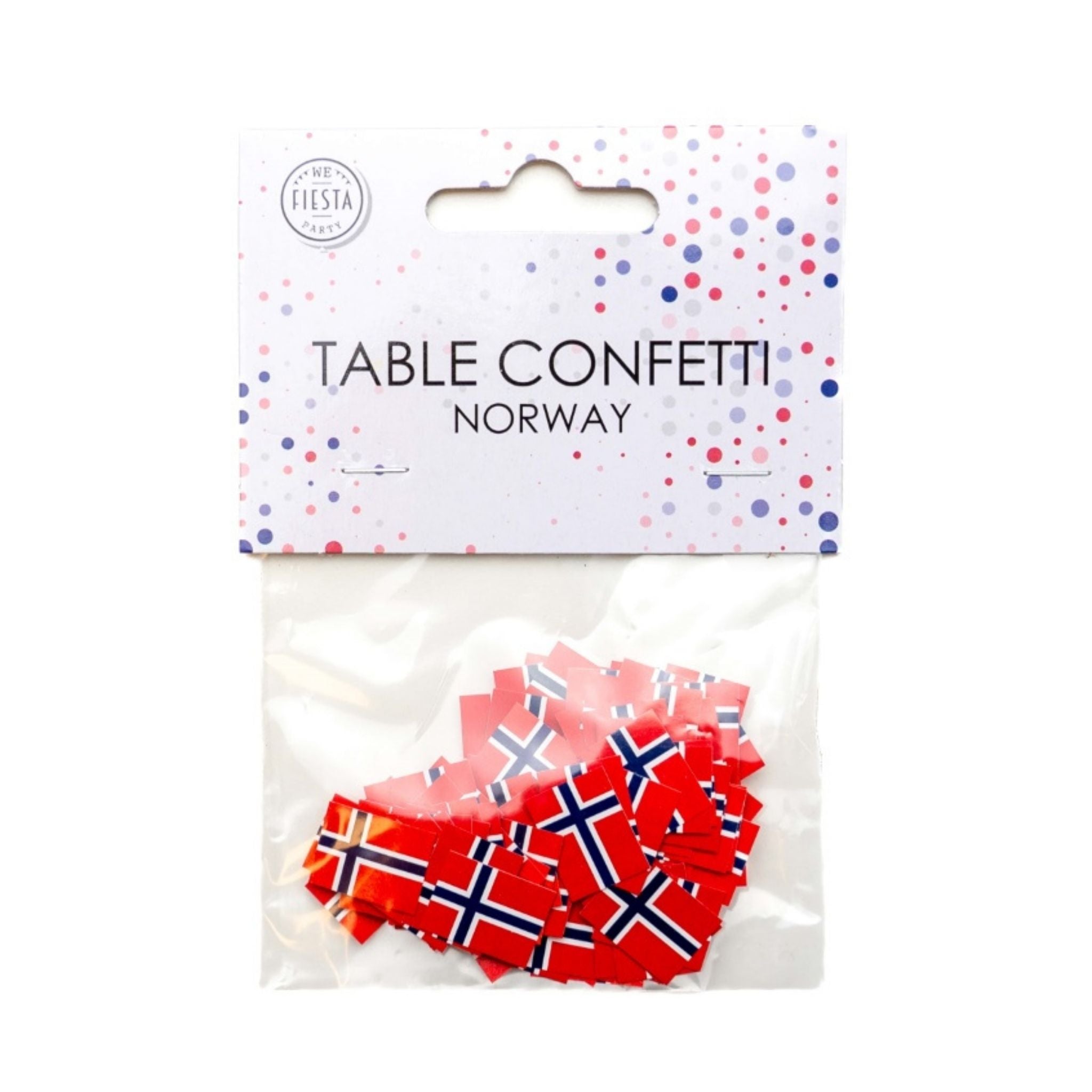 Konfetti Norske flagg, papir, pk/150