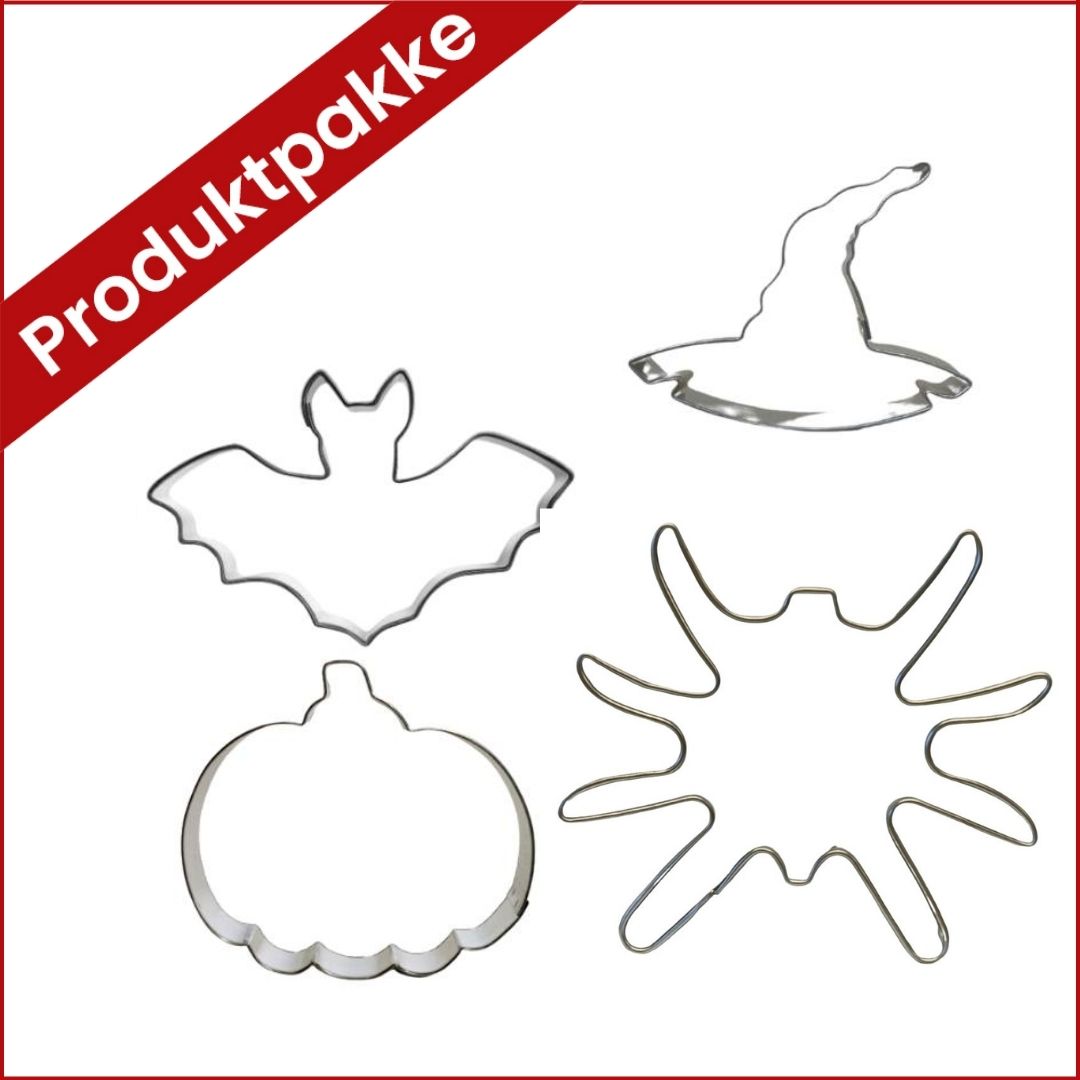 pakke med pepperkakeformer til halloween