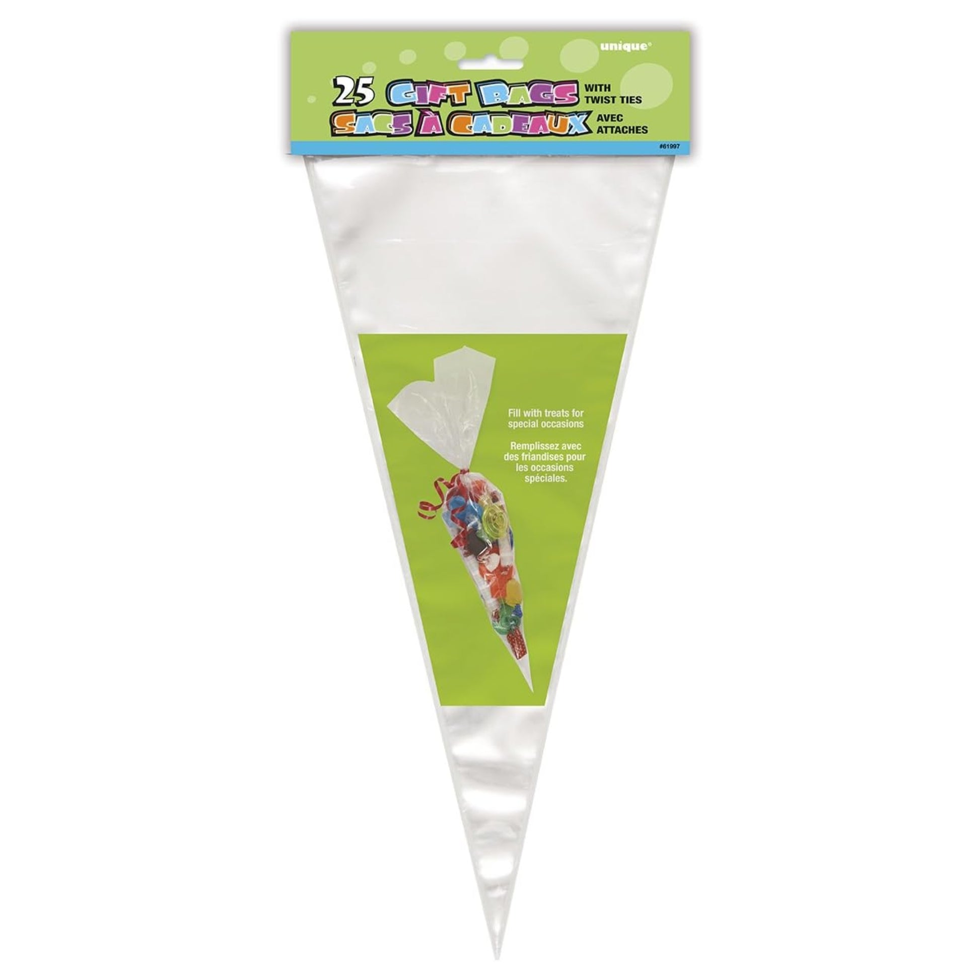 Kremmerhus-poser eller spissposer i plast.