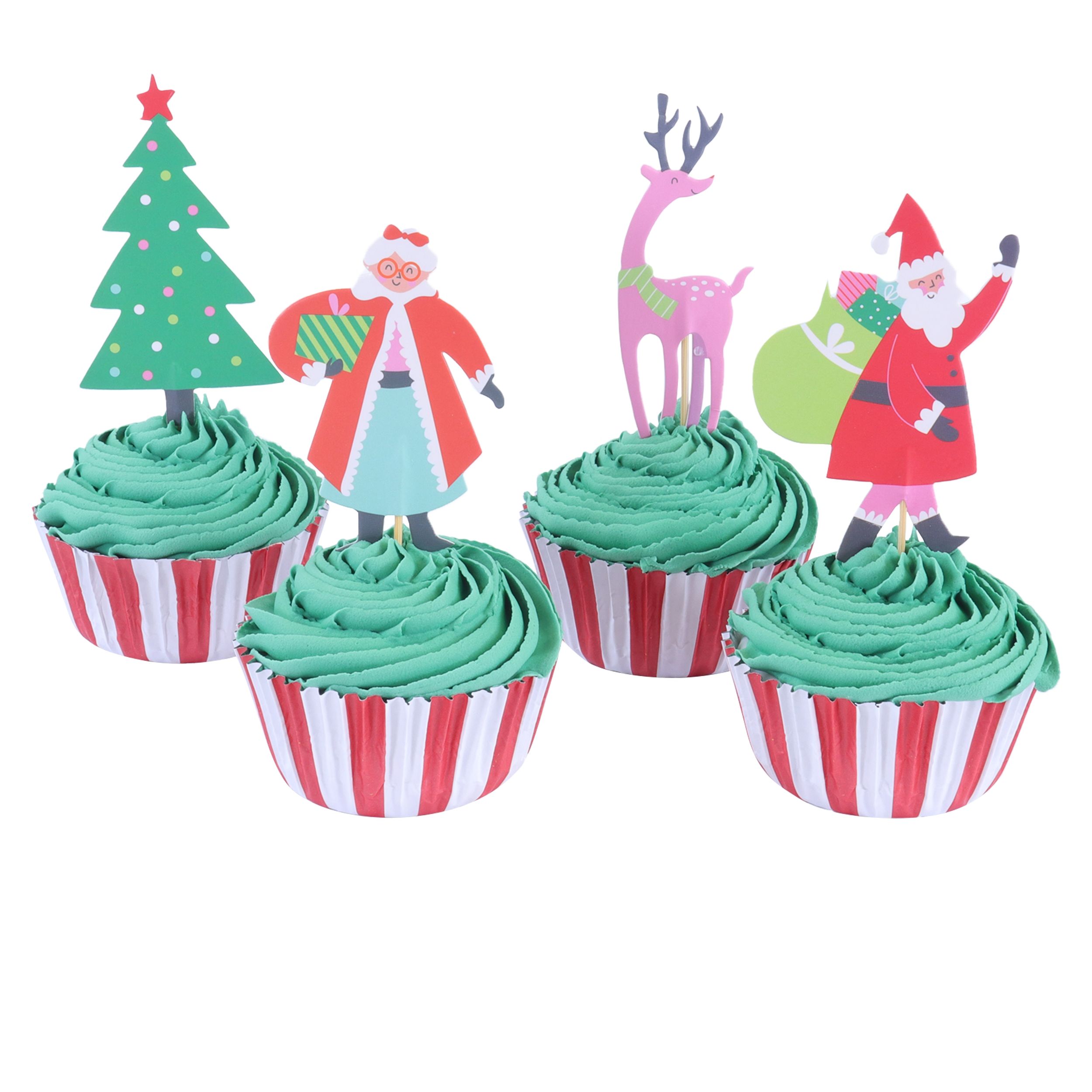 Cupcake sett -Julenissens verksted- pk/24