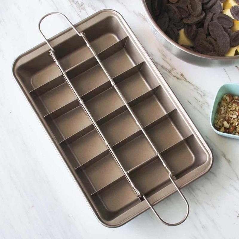 Browniepanne med skillevegger