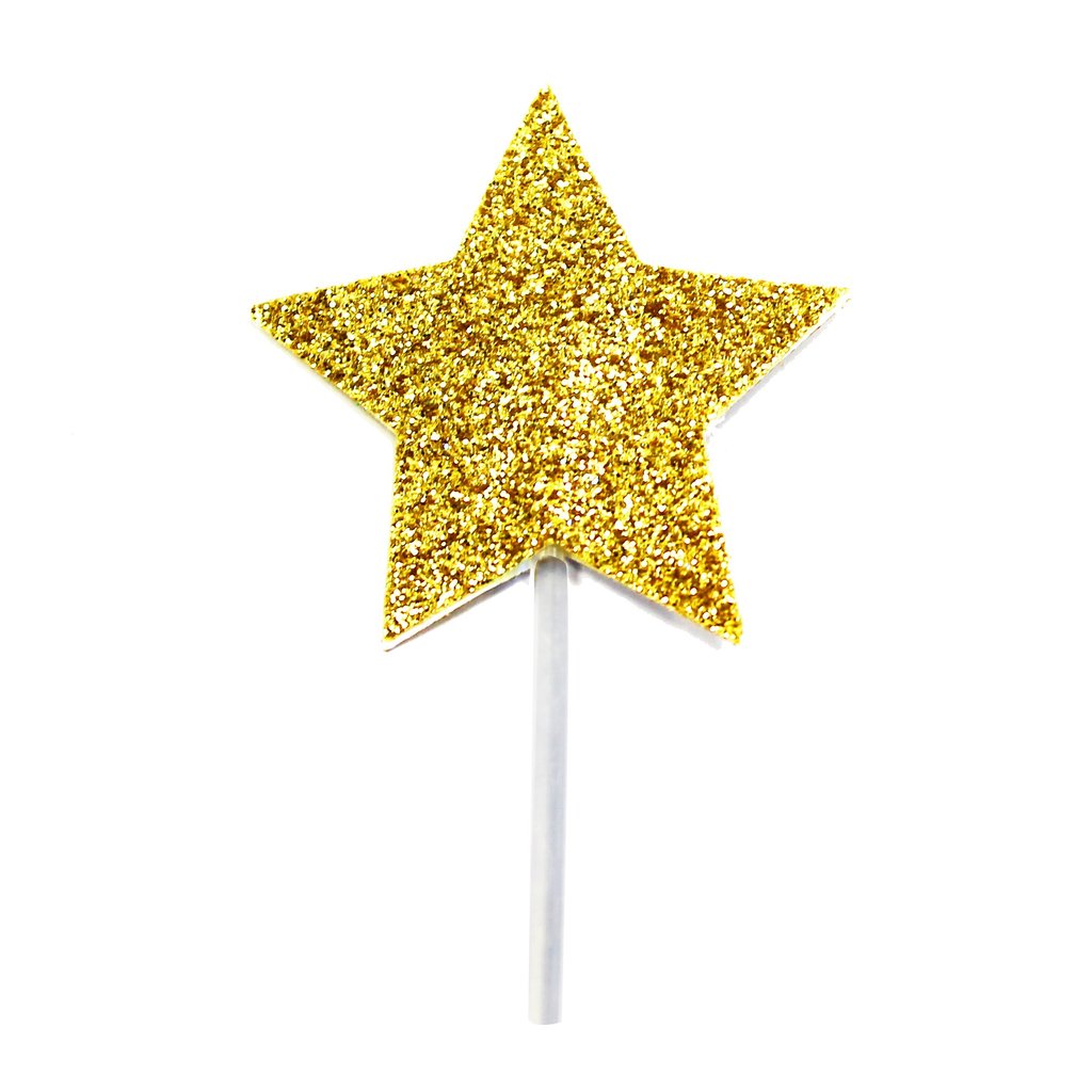 Cupcake topper stjerne i gull