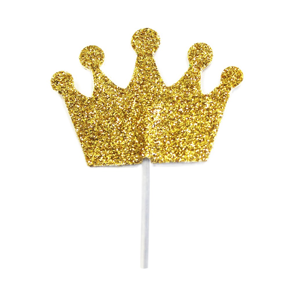 Cupcake topper krone i gull